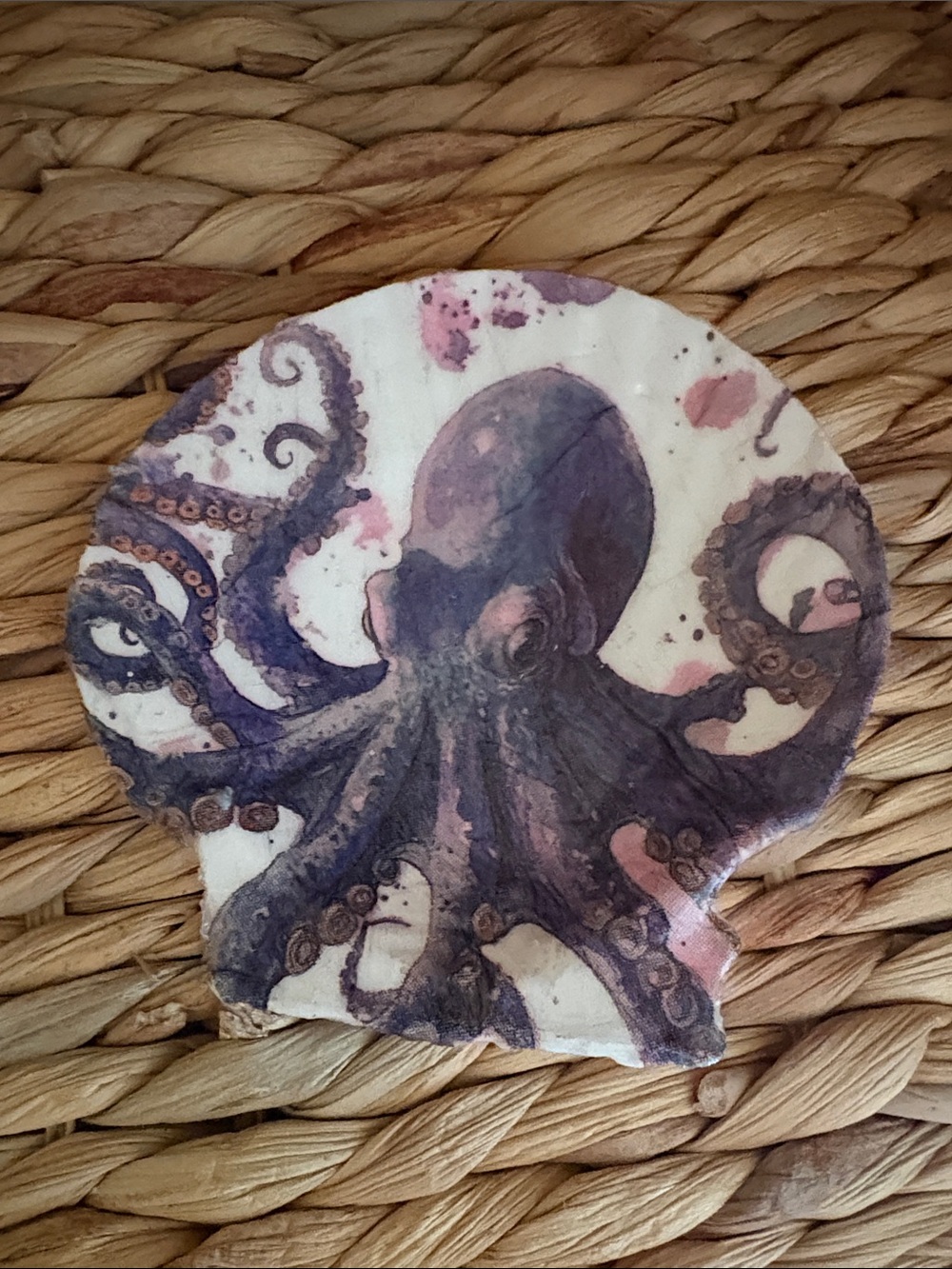 Hand Crafted Purple and Pink Octopus Soap Dish